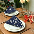 Floral Daisy Pattern Napkins Reusable Washable Cloth Napkins Set of 6