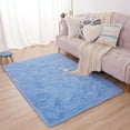 thumbnail image 3 of Softlife Stylish Soft Shaggy Velvet Carpet for Living Room/Bedroom, Fluffy Area Rugs,4'x5.9',Skyblue, 3 of 7