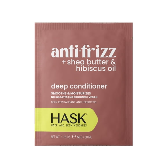 Hask Shea Butter and Hibiscus Oil Anti-Frizz Deep Conditioner, 1.75 oz