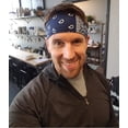 thumbnail image 5 of Diademas para atar para mujeres, hombres, correr, atlético, diadema elástica para deportes, sudor, baloncesto, diadema, entrenamiento de yoga, bandas ajustables, antideslizantes, absorben la humedad, 5 of 5