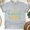 Sport Grey, variant on Cute Beach Please T-Shirt – Vacation Graphic Tee with Sunset and Flip Flops, Gold, Size M