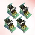 thumbnail image 3 of FRCOLOR Hinge 4pcs Collapsible Support Frame Self-Locking Folding Table Chair Leg Brackets Hinges for Home Furniture Leg Folding Hinge Bracket Tool 90 Degree Colorful,2.68"X2.36"X1.77", 3 of 4