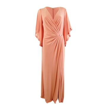 Lauren Ralph Lauren Women's Jersey Three-Quarter-Sleeve Gown (8, Pink)