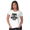 thumbnail image 3 of Camo is a Neutral Color Cute Hunter Womens Fitted Plus Size Graphic Tee Brisco Brands 2X, 3 of 5