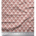 thumbnail image 1 of Soimoi Moss Georgette Fabric Ogee Damask Fabric Prints By Yard 42 Inch Wide, 1 of 1