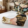 thumbnail image 4 of Manfei Vintage Peony Bloom Quilt Full 3-Piece,Oriental Floral Full Bedspread Sets,1 Coverlet and 2 Pillowcases, 4 of 7