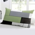 thumbnail image 5 of Sage Green Grey Throw Pillow Cover 12 x 20 Inch Decorative Pillow Cover Modern Green Geometric Lumbar Pillowcase Seasonal Rectangle Cushion Case for Couch Sofa Bed Living Room, 5 of 7