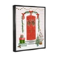thumbnail image 3 of Stupell Industries Red Jolly Christmas Doorway Graphic Art Jet Black Floating Framed Canvas Print Wall Art, Design by Victoria Barnes, 3 of 6