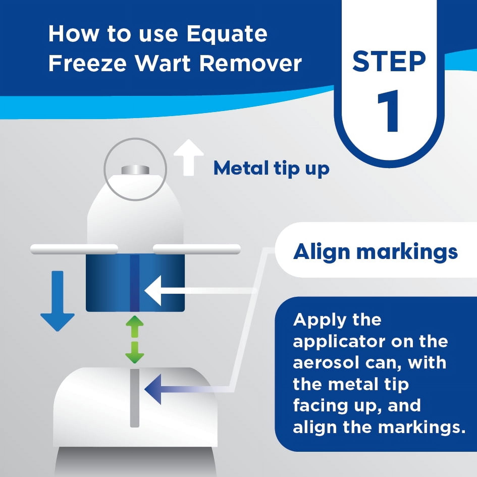 Equate Freeze Wart Remover, 1.6 fl oz w/ Precision Metal Tip Applicator, Use on Common & Plantar Warts