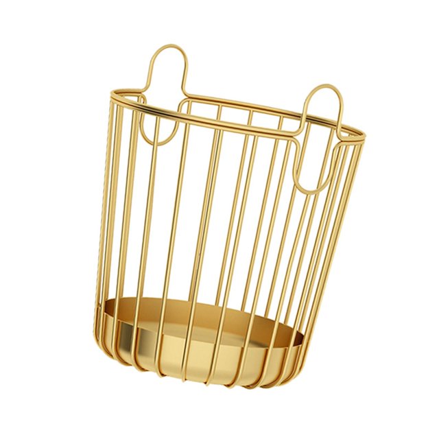 Cesta de lavandería de Metal, contenedor de almacenamiento de hierro impermeable, cesta de almacenamiento de ropa sucia transpirable para balcón de Dorado Sunnimix Cesto de la ropa