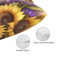 thumbnail image 3 of Fotbe Daisy Sunflower Lazy Cat Funda de Almohada Decorativa Estilo Occidental, Lujo en Algodón, Fundas para Almohadas King, Cojín Estampado para Decoración del Hogar-14"x20", 3 of 6