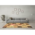 thumbnail image 3 of Ahgly Company Indoor Square Patchwork Brown Transitional Area Rugs, 6' Square, 3 of 4