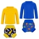 thumbnail image 1 of BIG ELEPHANT Paquete de 2 Trajes de Baño Unisex de Manga Larga con Protección Solar UPF 50+ y Pañales de Natación Incorporados para Bebés y Niños Pequeños, Tallas XS-XXL, 1 of 7
