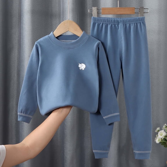 Amidoa Girls Summer Outfit Sets 2 Piece T-Shirt Cotton Short Sleeve Skirt Set Kids Clothing Sets Light Blue Size 6