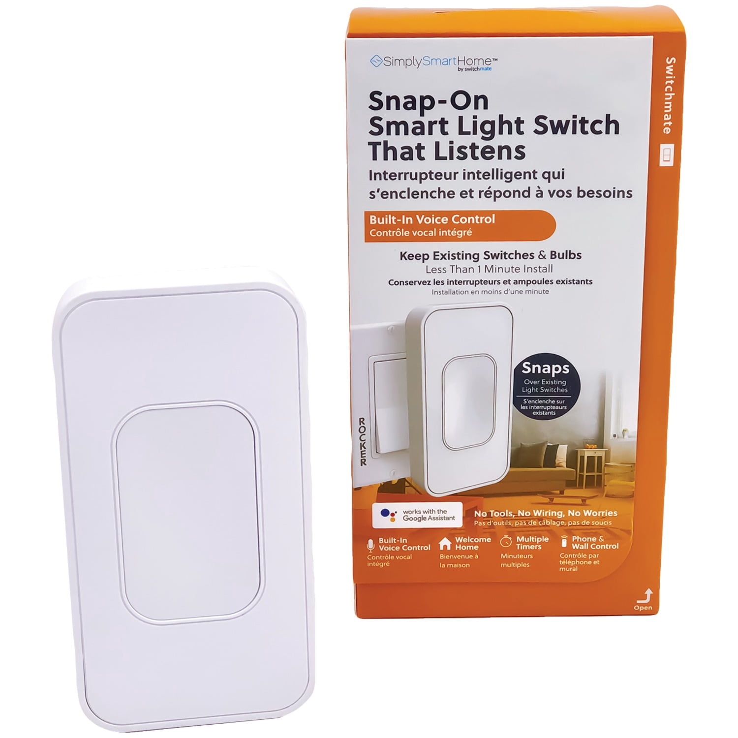 SimplySmart Home SMLS20RK000N Switchmate Smart Light Switch (Rocker Style)