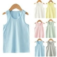 thumbnail image 2 of Flmei 3-15T Girls Camisole Tank Tops for Toddler Kids Sleeveless Undershirts Comfy Cotton Summer Underwears for Juniors, 2 of 9