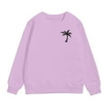 thumbnail image 4 of Povozer Boys Crewneck Sweatshirt Fleece Sweatshirts Long Sleeve Basic Pullover Soft Warm Thin Fleece for Kids(Purple,2-3 Years), 4 of 4