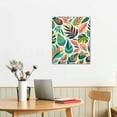 thumbnail image 3 of GOSMITH Tropical Summer Hawaiian Style Coral Orange Aqua Blue Green Leaf Print for Living Room Wall Decor - 16x20 in / 12x16 in 12x16 in, 3 of 5
