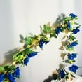 thumbnail image 4 of Artificial Rose Flower Vine String Lights,20 LED Battery Operated Blue Rose Flowers Ivy Garland Fairy Lights for Valentine's Day Wedding Birthday Garden Party Decoration, 4 of 7