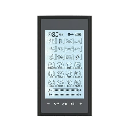 HealthmateForever T24AB2 Touch Screen TENS Unit & Muscle Stimulator (Black On Black)