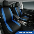 thumbnail image 2 of Skechers Sport Leather Car Seat Cover – Full Set Premium Comfort, Breathable Design, Universal Fit for Cars, SUVs, and Trucks - Blue, 2 of 10