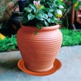 thumbnail image 3 of Plant Saucer 16 inch 17 inch (16.8"), 4 Pack Plastic Large Flower Planter Plant Pot Saucers and Drip Tray for Indoors Outdoors, Thick Heavy Sturdy Durable Plant Plate Water Catcher Terra Cotta, 3 of 7