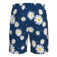 thumbnail image 6 of Kdxio Daisies Flowers Pattern Mens Casual Shorts - Drawstring Summer Beach Sports Shorts for Men, 6 of 9