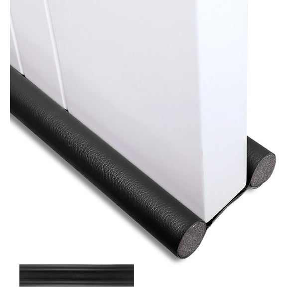 Double Door Draft Stopper, Draft Stopper for Bottom of Door Soundproof, Windproof, Dustproof, Block Light, Insect Resistant, Under Door Noise Blocker 37 Inch