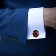 thumbnail image 3 of Cherry Mens Cufflinks for Formal Attire Made of Stainless Steel - Ideal for Shirt Cufflinks, 3 of 6
