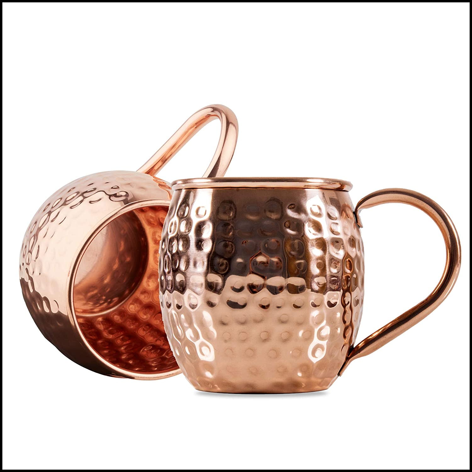 New Set of 4 Moscow Mule Mugs Hammered Copper Brass 16 Ounce oz Mug 500ml Bar 
