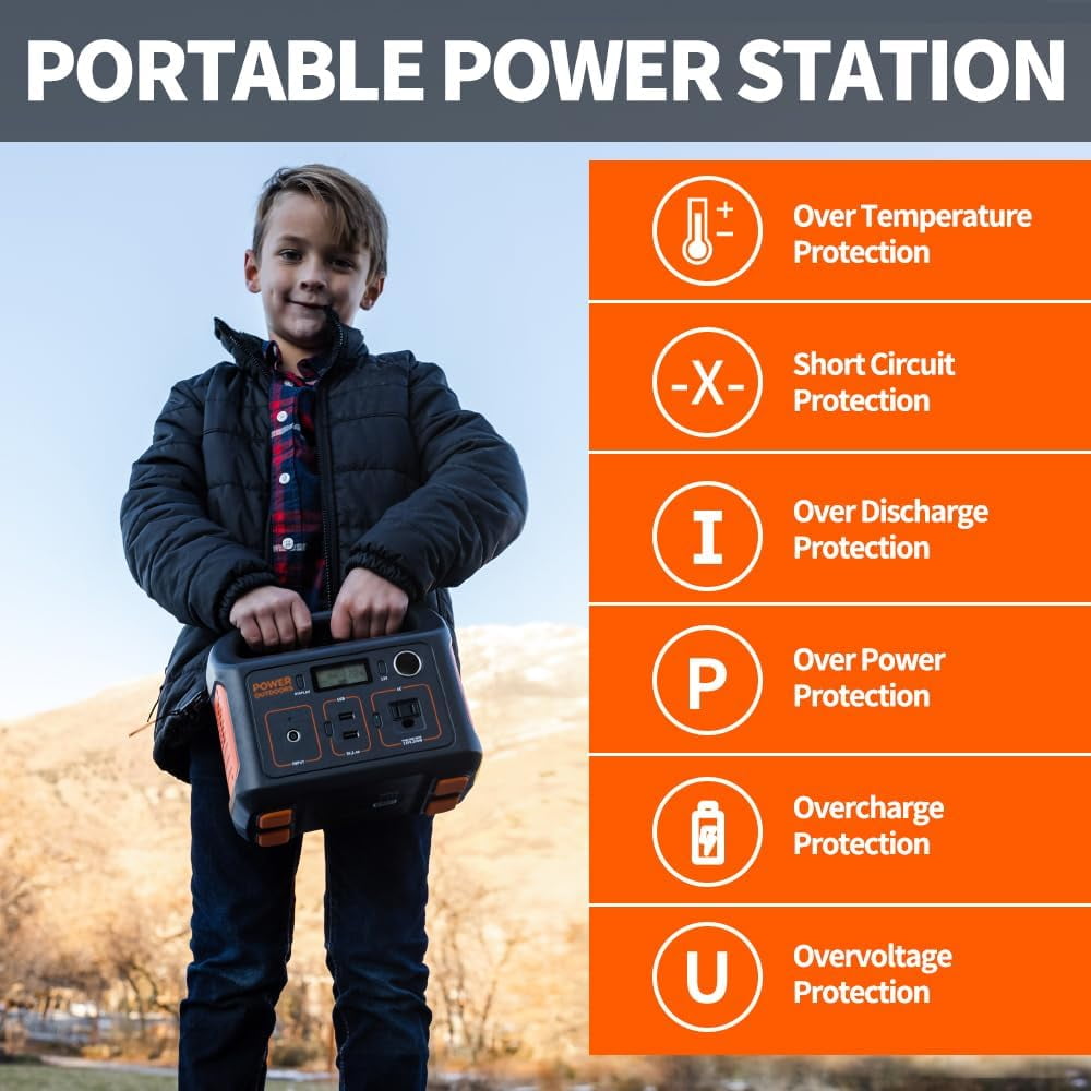 Restored Jackery Explorer 290 200W Continuous / 400W Peak Portable Solar Generator (Refurbished)