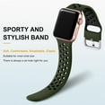 thumbnail image 3 of KOMI 3 Pack Sport Bands Compatible with Apple Watch 44mm 45mm 42mm 49mm Women Men, Soft Silicone Strap Breathable Replacement Band for Apple Watch SE/Ultra iWatch Series 8 7 6 5 4 3 2 1, 3 of 9