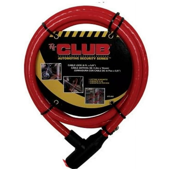 The Club Keyed Cable Lock 6 ft