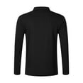 thumbnail image 5 of UVEASISHA Golf Polos Shirt for Men Long Sleeve Collared Button Up T-Shirt Fall Casual Poloss with Pockets Black M, 5 of 9