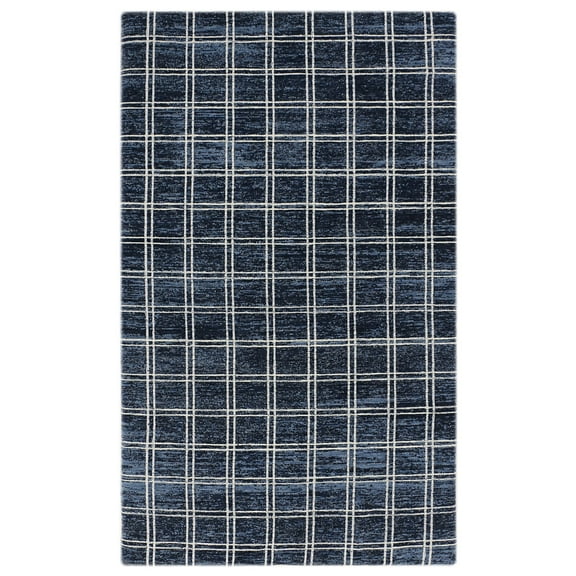 RugSmith Blue Plaid Anti-Fatigue Kitchen Mat, 20" x 36"