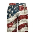 thumbnail image 4 of WAENQINLA Mens Swim Trunks Patriotic American USA Flag Lightweight Beach Shorts Elastic Waist Drawstring Board Shorts with Pockets, 4 of 5