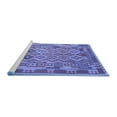 thumbnail image 2 of Ahgly Company Machine Washable Indoor Round Southwestern Blue Country Area Rugs, 6' Round, 2 of 4