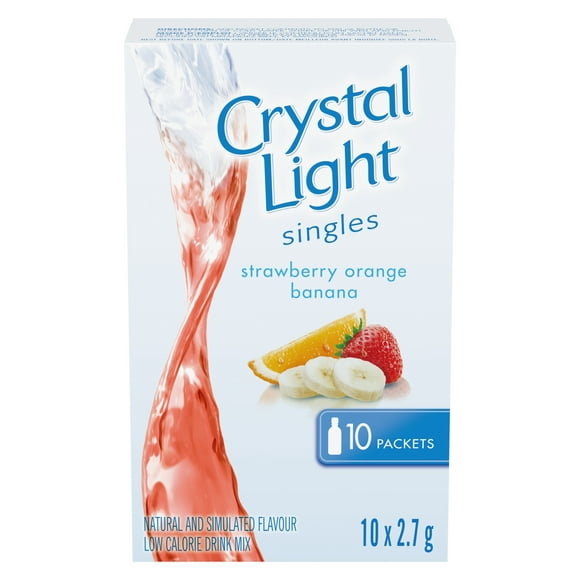Crystal Light Singles, Strawberry Orange Banana, 2.7g, 10 Packets