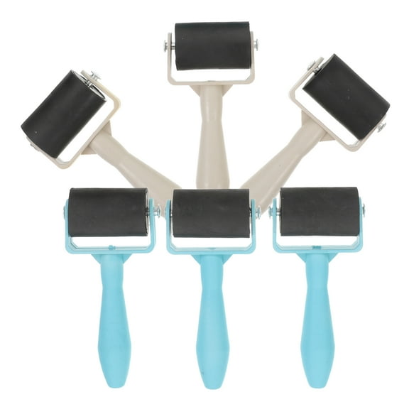ULTNICE 6Pcs Rubber Ink Roller For Printmaking And Stamping