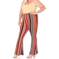 thumbnail image 2 of Women's Plus Size High Waisted Palazzo Pants Soft Stretch Print and Solid Flare Leggings, 2 of 5