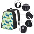 thumbnail image 4 of Vsdgher Cute Dinosaur Blue Green Print Backpack for Women Men School Bookbag with Laptop Compartment for College Work Travel, Simple Fashion Casual Daypack, Fit 15" Laptop, 4 of 8