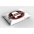 thumbnail image 2 of Ambesonne Alabama Pillow Sham 2 Pack, Vintage Style Map Image, 30"x20", Chestnut Brown and White, 2 of 3
