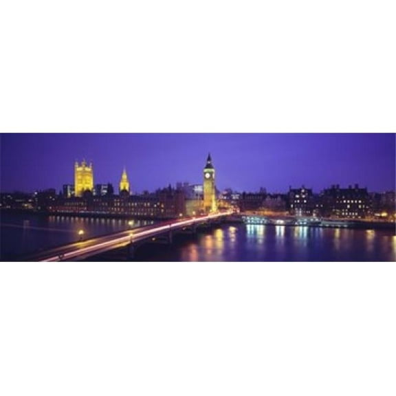 Panoramic Images PPI17572S England London Parliament Big Ben Poster Print, 18 x 6