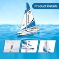 thumbnail image 6 of PLAYSTEAM Voyager 280 STEM Science 2.4GHz RC Sailboat Wind Powered Model with Adjustable Sail and Rudder for Learning Wind Direction , Blue, 6 of 8