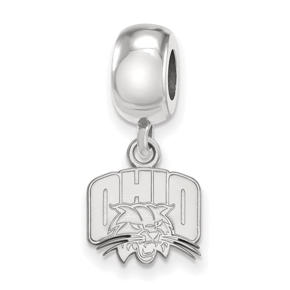 Sterling Silver LogoArt Official Licensed Collegiate Ohio University (OU) XS Dangle Bead Charm