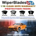 thumbnail image 2 of 2021 Lamborghini Urus Beam Wiper Blades Wipers w/1yr Warranty (Set of 2) (WiperBladesUSA), 2 of 5