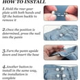 thumbnail image 7 of Happon 8 Sets Pant Waist Tightener Instant Jean Buttons for Loose Jeans Pants Clips for Waist Detachable Jean Buttons Pins No Sewing Waistband Tightener, 7 of 7