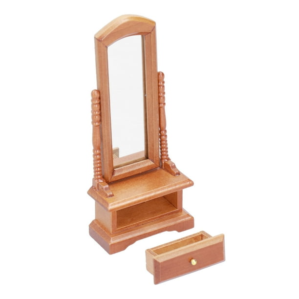 Set De 4 Espejos Ovalados En Marco De Bronce Antiguo Para Casa De Muñecas - 51x41x2.5 Mm, Decoración Realista