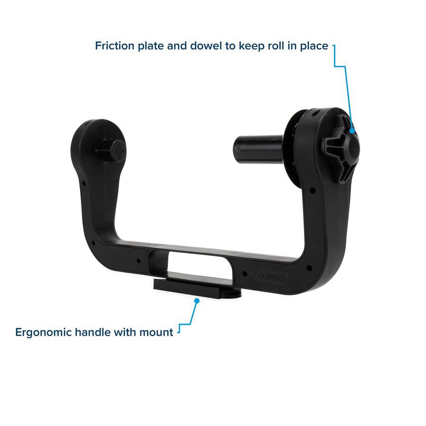 Camco Paper Towel Holder | Features Mountable Design and Adjustable Side Knob | Black (57115)