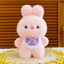 Cute Bunny Plush Stuffed Animal, 9.84 Inches Soft Furry Companion Rabbit for Home Office Bedroom Sofa, Valentine’s Day Christmas Housewarming, Hypoallergenic Low Maintenance Plush Accent